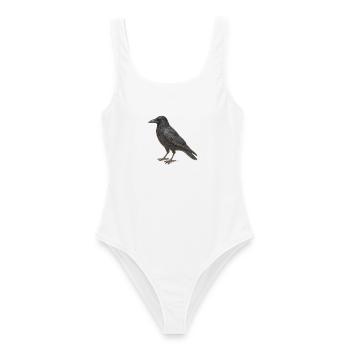 Black Crow - Frauen Badeanzug - Weiß - Vorne - AI Model Female 172 dark (172cm)