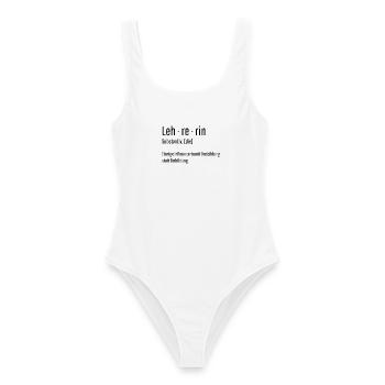 Lehrerin Substantiv Influencerin Schule Geschenk - Frauen Badeanzug - Weiß - Vorne - AI Model Female 172 dark (172cm)
