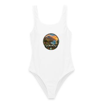 Teneriffa Vulkaninsel Küste Urlaub Sunset - Frauen Badeanzug - Weiß - Vorne - AI Model Female 172 dark (172cm)