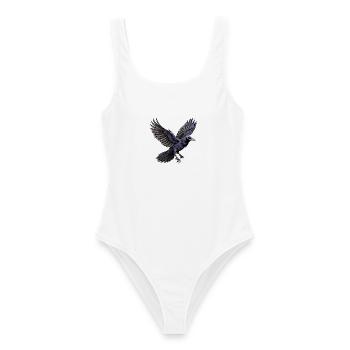 Fliegender Amerikanischer Krähenvogel - Frauen Badeanzug - Weiß - Vorne - AI Model Female 172 dark (172cm)
