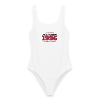 Jahrgang 1996 Limitierte Edition – 30. Geburtstag - Frauen Badeanzug - Weiß - Vorne - AI Model Female 172 dark (172cm)