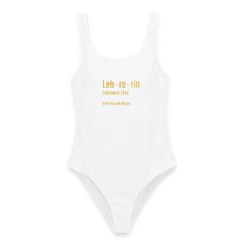 Lehrerin Substantiv Definition Schule Geschenk - Frauen Badeanzug - Weiß - Vorne - AI Model Female 172 dark (172cm)