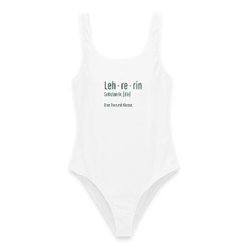 Lehrerin Substantiv Definition Schule Geschenk - Frauen Badeanzug - Weiß - Vorne - AI Model Female 172 dark (172cm)