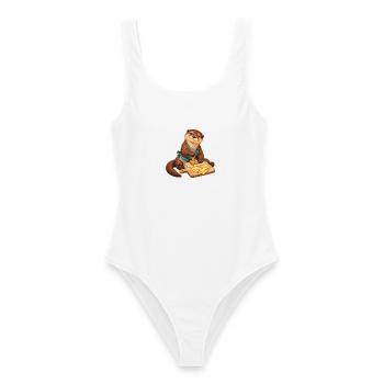 Otter formt Ravioli - Frauen Badeanzug - Weiß - Vorne - AI Model Female 172 dark (172cm)