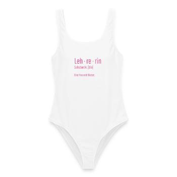 Lehrerin Substantiv Definition Schule Geschenk - Frauen Badeanzug - Weiß - Vorne - AI Model Female 172 dark (172cm)