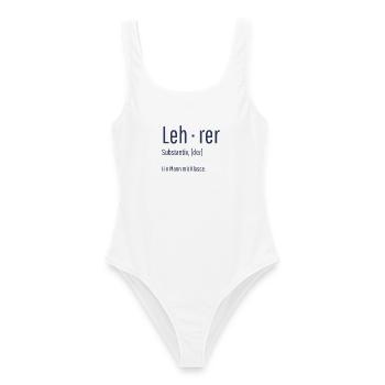 Lehrer Substantiv Definition Schule Geschenk - Frauen Badeanzug - Weiß - Vorne - AI Model Female 172 dark (172cm)