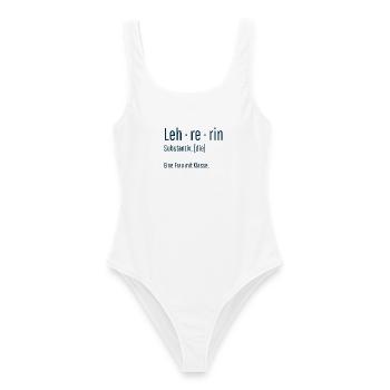 Lehrerin Substantiv Definition Schule Geschenk - Frauen Badeanzug - Weiß - Vorne - AI Model Female 172 dark (172cm)