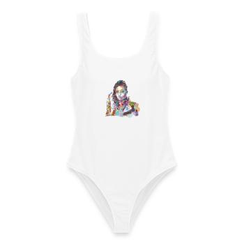 Lakecia - Frauen Badeanzug - Weiß - Vorne - AI Model Female 172 dark (172cm)