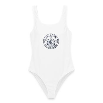 Vintage Qi Gong Innere Alchemie Yin Yang - Frauen Badeanzug - Weiß - Vorne - AI Model Female 172 dark (172cm)