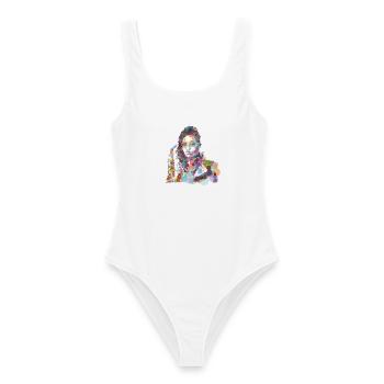 Lakecia - Frauen Badeanzug - Weiß - Vorne - AI Model Female 172 dark (172cm)