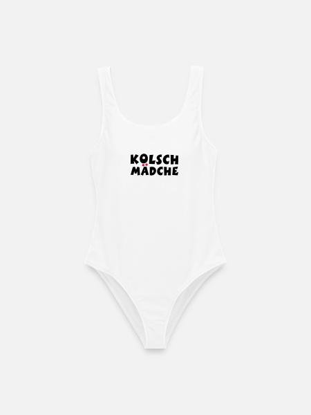 Kölsch Mädche - Ein Mädchen aus Köln - Frauen Badeanzug - Weiß