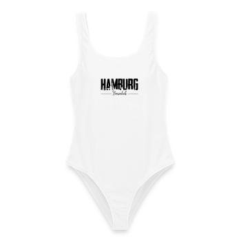 Hamburg Barmbek, HH-City - Frauen Badeanzug - Weiß - Vorne - AI Model Female 172 dark (172cm)