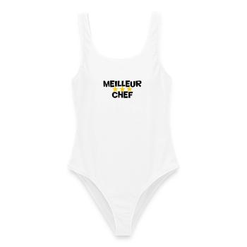 meilleur chef - Maillot de bain femme - blanc - Devant - AI Model Female 172 dark (172cm)