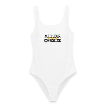 Meilleur Conseiller - Maillot de bain femme - blanc - Devant - AI Model Female 172 dark (172cm)