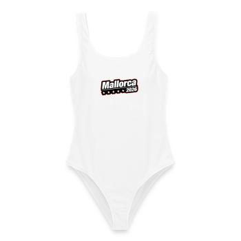 Majorque 2026 - Maillot de bain femme - blanc - Devant - AI Model Female 172 dark (172cm)
