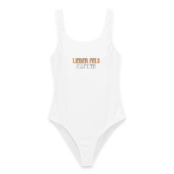 Sächsische Schweiz Shirt – Lieber Fels als Filter - Frauen Badeanzug - Weiß - Vorne - AI Model Female 172 dark (172cm)