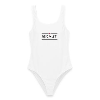 Fille de garçon - Maillot de bain femme - blanc - Devant - AI Model Female 172 dark (172cm)