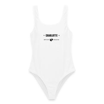 Coordonnées Globe de Charlotte, Caroline du Nord - Maillot de bain femme - blanc - Devant - AI Model Female 172 dark (172cm)