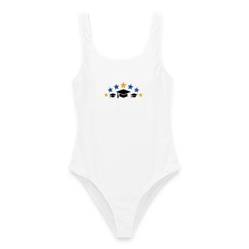 Doktorhuete Sterne Abschluss Logo - Frauen Badeanzug - Weiß - Vorne - AI Model Female 172 dark (172cm)