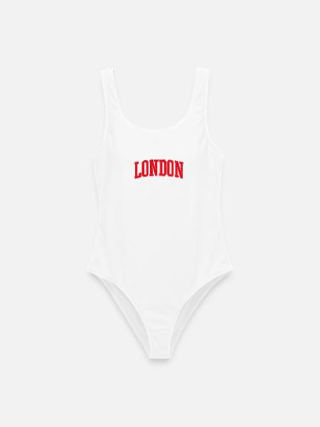 London Varsity Emblem - Frauen Badeanzug - Weiß