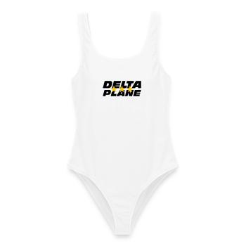 Logo Delta Plane Étoiles d'Excellence - Maillot de bain femme - blanc - Devant - AI Model Female 172 dark (172cm)