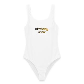 Birthday Crew - Frauen Badeanzug - Weiß - Vorne - AI Model Female 172 dark (172cm)
