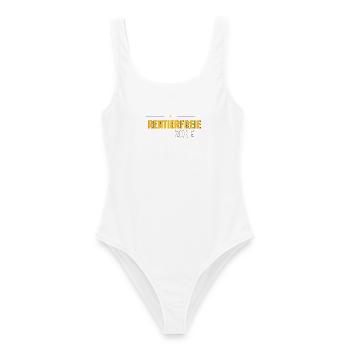 Rentierfreie Zone – Lustiges Weihnachtsshirt - Frauen Badeanzug - Weiß - Vorne - AI Model Female 172 dark (172cm)