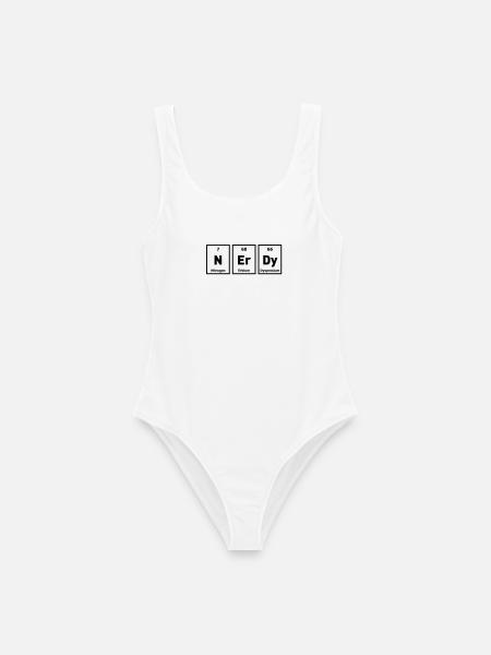 nerd geek nerdy - Frauen Badeanzug - Weiß