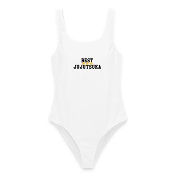 Jiu Jitsu / Jujutsu / Jiujitsu / Art Martial - Maillot de bain femme - blanc - Devant - AI Model Female 172 dark (172cm)