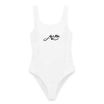 Design d’amour romantique avec motif de cœur - Maillot de bain femme - blanc - Devant - AI Model Female 172 dark (172cm)