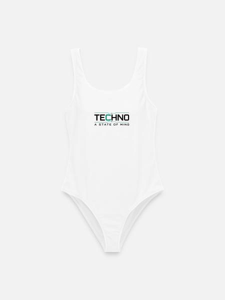 Techno - A State of Mind - Frauen Badeanzug - Weiß