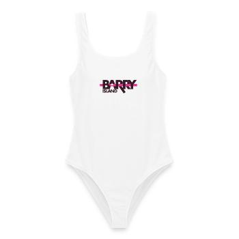 Barry Island  - Women's Swimsuit - white - Front - AI Model Female 172 dark (172cm)