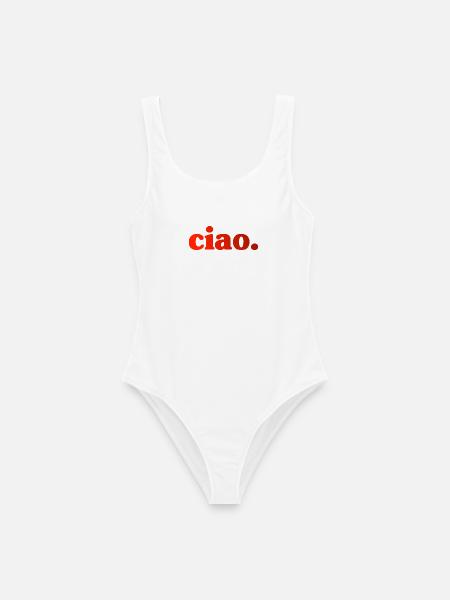 Ciao Italien - Frauen Badeanzug - Weiß