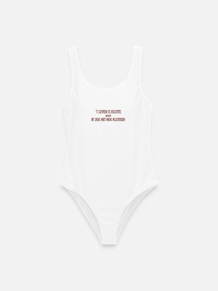 Antwerpse_Dialect_t-Hemd - Frauen Badeanzug - Weiß