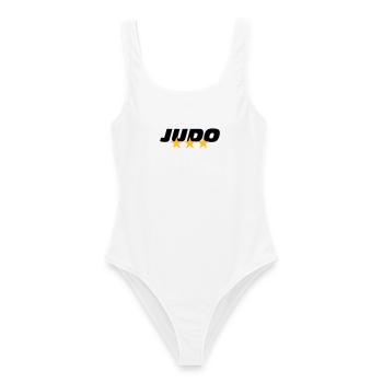 [ Judo ] - Maillot de bain femme - blanc - Devant - AI Model Female 172 dark (172cm)