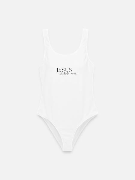 Jesus liebt mich - Frauen Badeanzug - Weiß