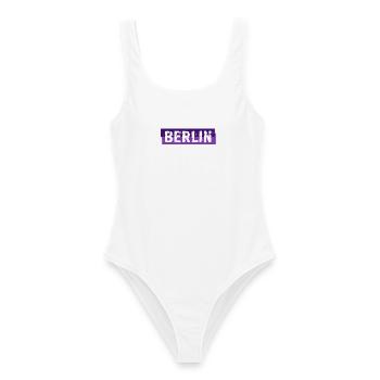 Berlin - Grunge Slogan - Deutschland - Germany - Frauen Badeanzug - Weiß - Vorne - AI Model Female 172 dark (172cm)