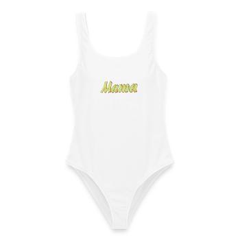 Kosename Mama 3D Style - Frauen Badeanzug - Weiß - Vorne - AI Model Female 172 dark (172cm)