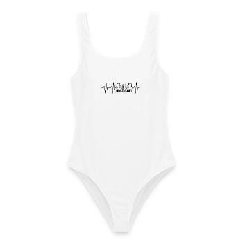 pulse raceday formula racing symbol icon heartbeat - Women's Swimsuit - white - Front - AI Model Female 172 dark (172cm)