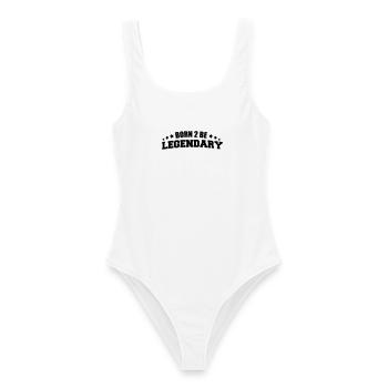 Born to be Legendary - Women's Swimsuit - white - Front - AI Model Female 172 dark (172cm)