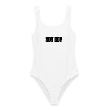 Soy Boy - Frauen Badeanzug - Weiß - Vorne - AI Model Female 172 dark (172cm)