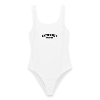 Université de Münster - Maillot de bain femme - blanc - Devant - AI Model Female 172 dark (172cm)