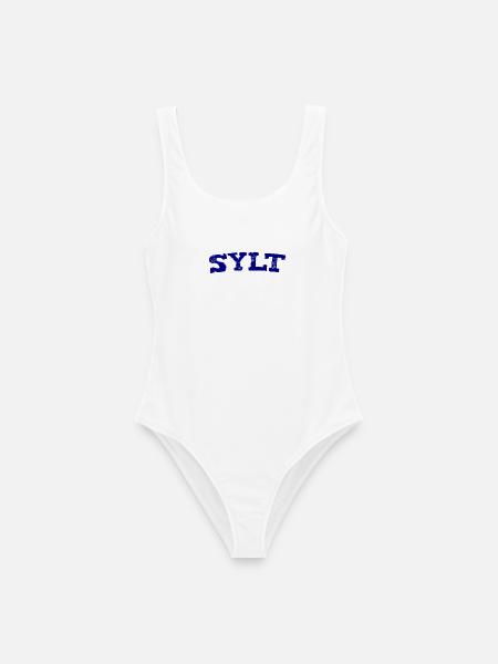 Sylt - Nordsee - Deutschland - Westerland - Frauen Badeanzug - Weiß