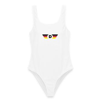 Allemagne drapeau / symbole haut - Maillot de bain femme - blanc - Devant - AI Model Female 172 dark (172cm)