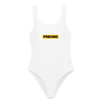 Freund - Frauen Badeanzug - Weiß - Vorne - AI Model Female 172 dark (172cm)