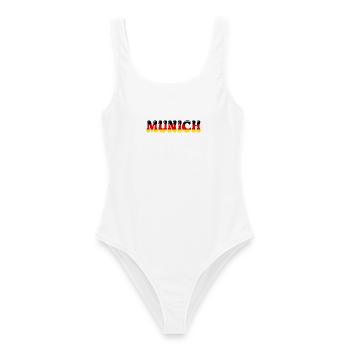 MUNCH Deutsche Flagge - Frauen Badeanzug - Weiß - Vorne - AI Model Female 172 dark (172cm)