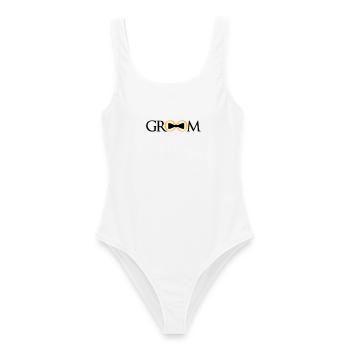 bagues de marié équipe bachelor party bachelor par - Maillot de bain femme - blanc - Devant - AI Model Female 172 dark (172cm)