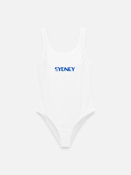 Sydney Schriftzug – Modernes Städte Design - Frauen Badeanzug - Weiß
