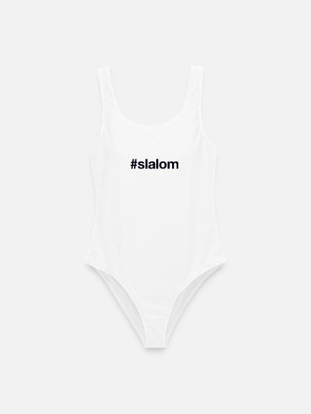 SLALOM Hashtag - Frauen Badeanzug - Weiß