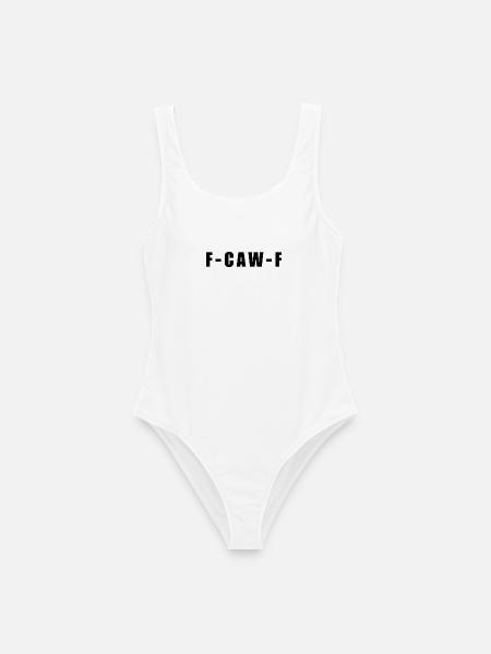 f-caw-f - Frauen Badeanzug - Weiß